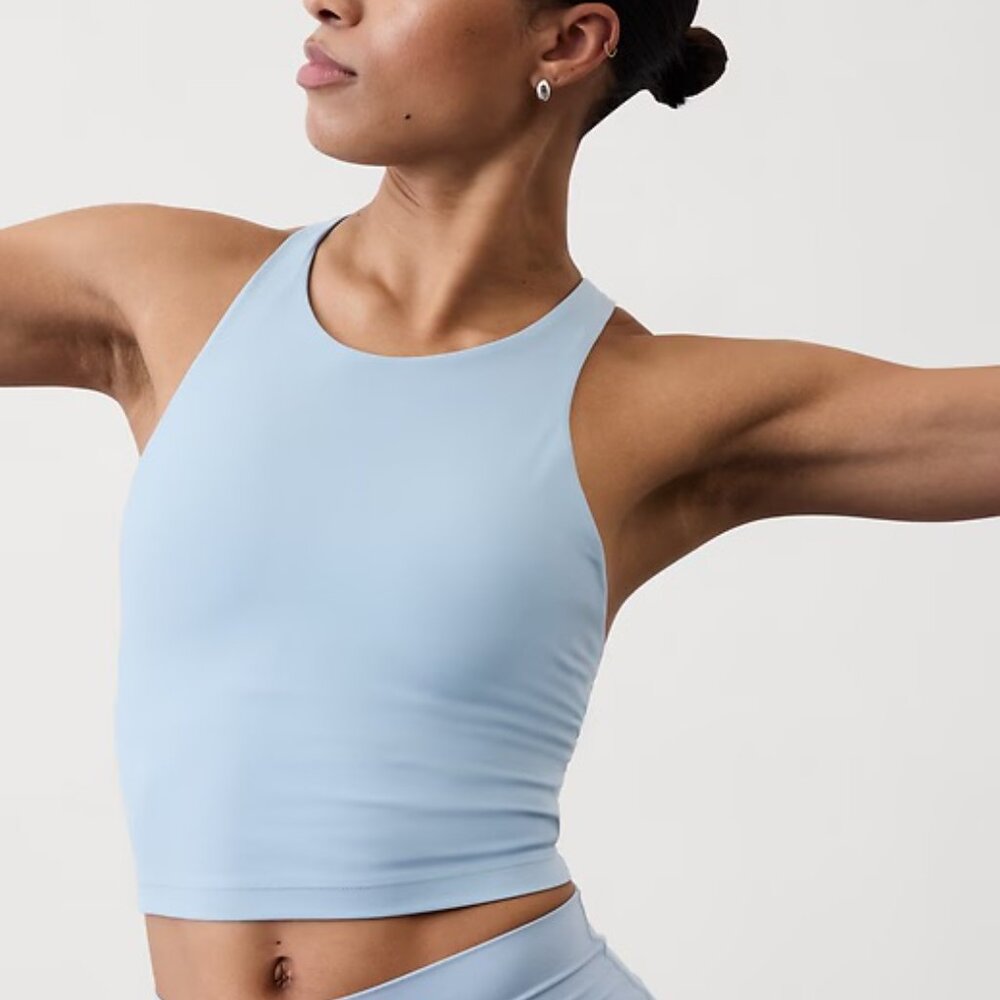 Athleta Girl baby blue high-neck bra size L/12